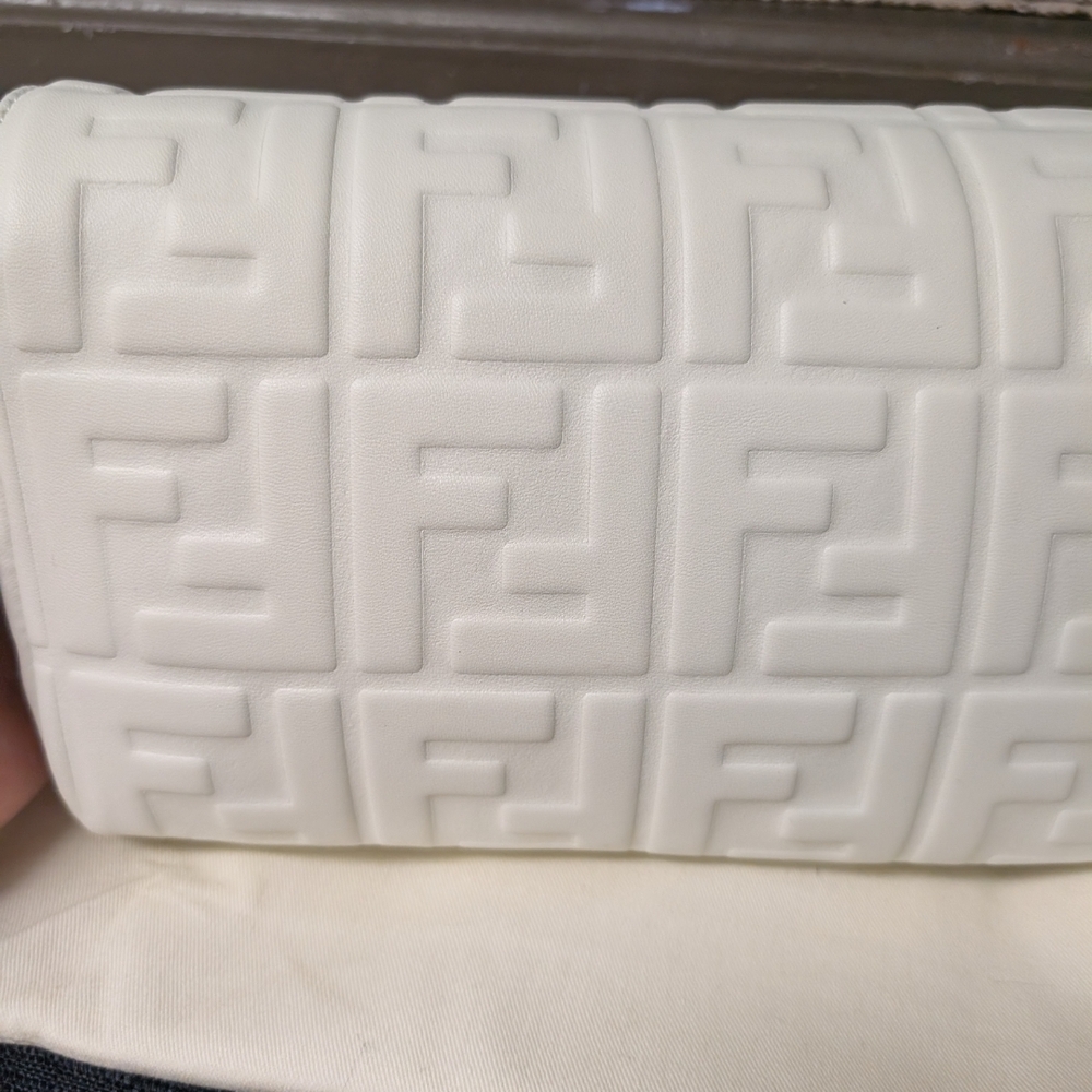 White Embossed Shoulder Bag - Picture 3 of 4